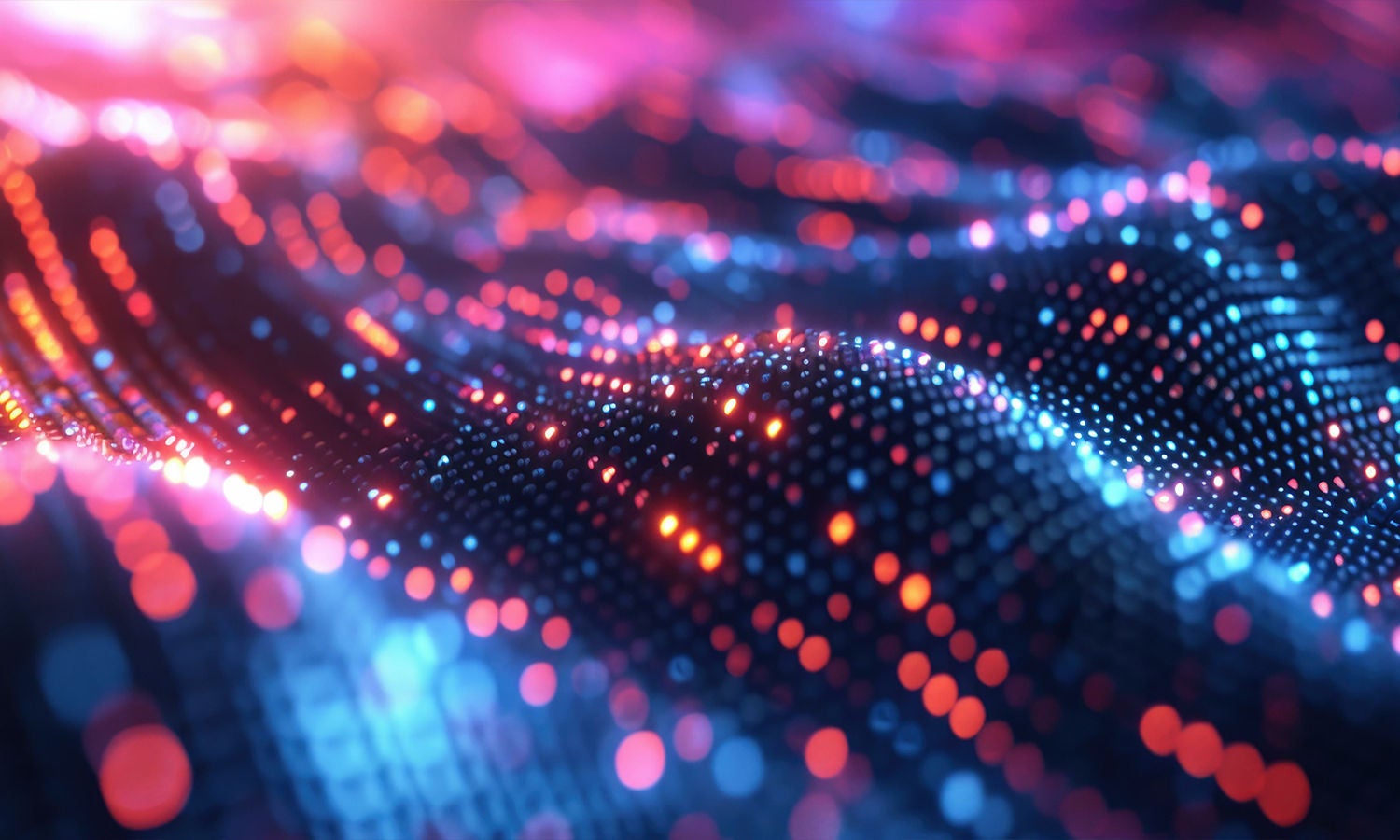 Red and blue data lights organic movement 